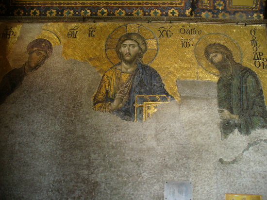 Hagia Sophia Deesis mosaic in 2009